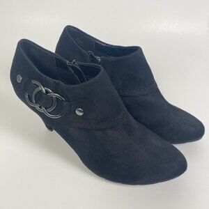 Women's size 10M Corporal Black Booties 3 inch heel X Appeal ~Used~
